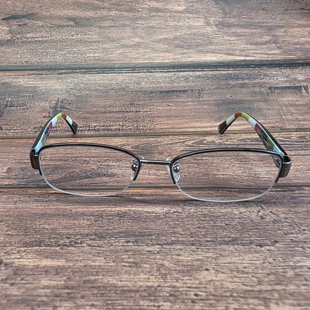 Coach HC 5004 Bettie 9025 Dark Silver Semi Rimless Eyeglass51-16-135 FRAMES ONLY